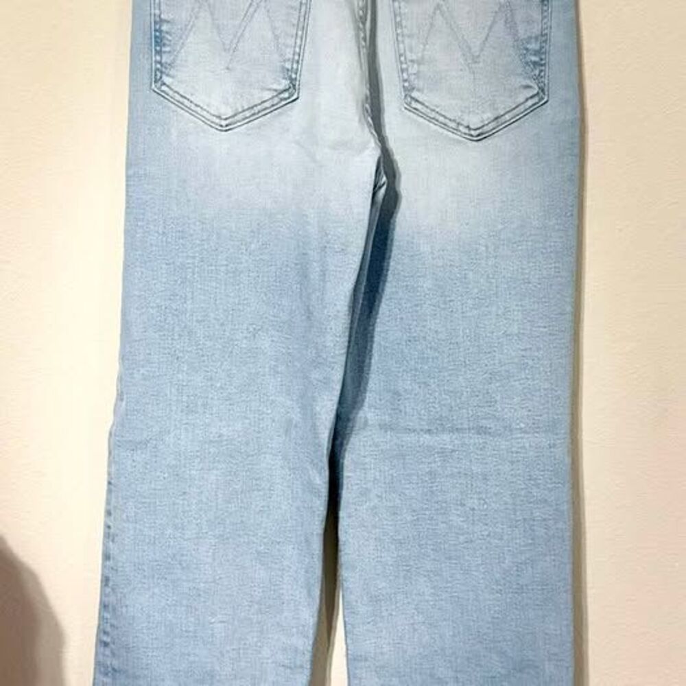 MOTHER The Maven Sneak Limited Edition Wide Leg Jeans Light Wash 26 EUC